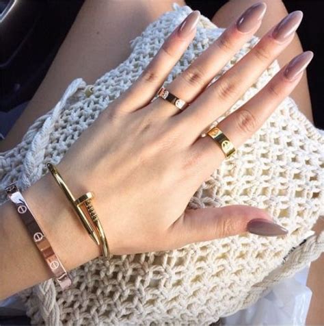 women cartier nail bracelet|people wearing cartier nail.